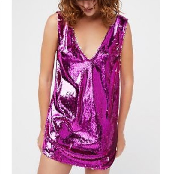 Free People Dresses & Skirts - Free people hot pink sequin dress